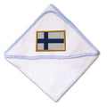 Baby Hooded Towel Finland Embroidery Kids Bath Robe Cotton