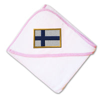 Baby Hooded Towel Finland Embroidery Kids Bath Robe Cotton - Cute Rascals