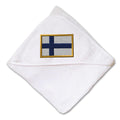 Baby Hooded Towel Finland Embroidery Kids Bath Robe Cotton