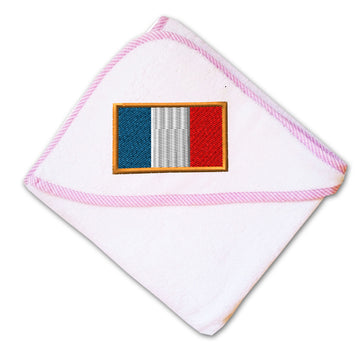 Baby Hooded Towel France Embroidery Kids Bath Robe Cotton