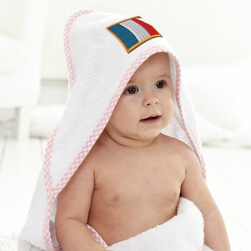 Baby Hooded Towel France Embroidery Kids Bath Robe Cotton