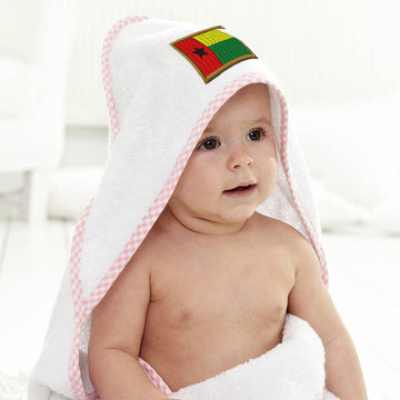 Baby Hooded Towel Guinea Bissau Embroidery Kids Bath Robe Cotton