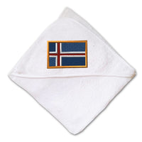 Baby Hooded Towel Iceland Embroidery Kids Bath Robe Cotton - Cute Rascals