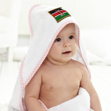Baby Hooded Towel Kenya Embroidery Kids Bath Robe Cotton
