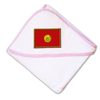 Baby Hooded Towel Kyrgyzstan Embroidery Kids Bath Robe Cotton - Cute Rascals