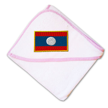 Baby Hooded Towel Laos Embroidery Kids Bath Robe Cotton
