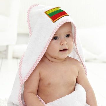Baby Hooded Towel Lithuania Embroidery Kids Bath Robe Cotton