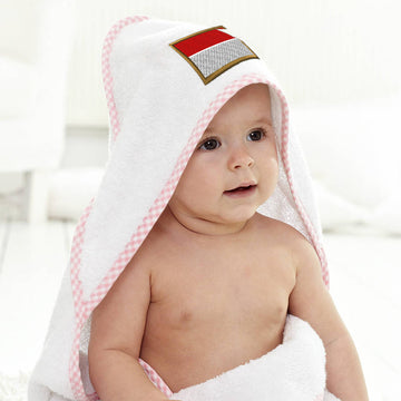 Baby Hooded Towel Monaco Embroidery Kids Bath Robe Cotton