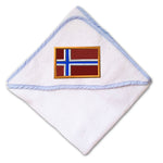 Baby Hooded Towel Norway Embroidery Kids Bath Robe Cotton - Cute Rascals