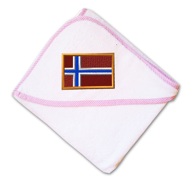 Baby Hooded Towel Norway Embroidery Kids Bath Robe Cotton - Cute Rascals