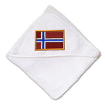 Baby Hooded Towel Norway Embroidery Kids Bath Robe Cotton - Cute Rascals