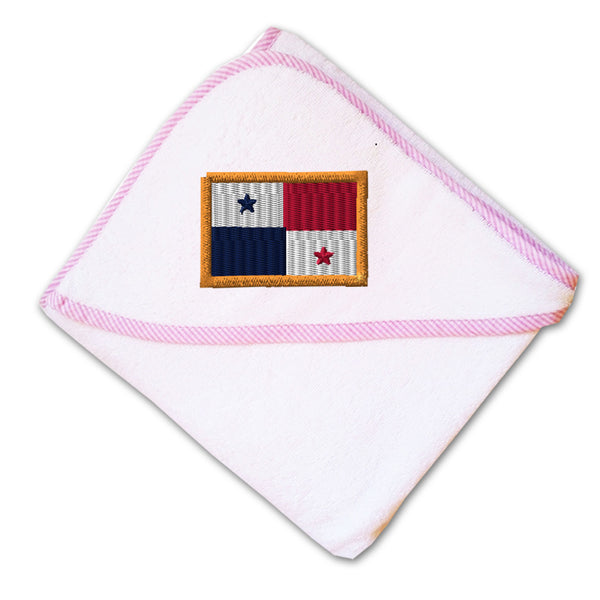 Baby Hooded Towel Panama Embroidery Kids Bath Robe Cotton - Cute Rascals