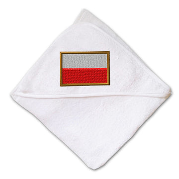 Baby Hooded Towel Poland Embroidery Kids Bath Robe Cotton