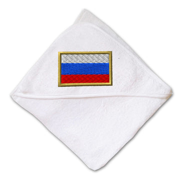 Baby Hooded Towel Russia Embroidery Kids Bath Robe Cotton