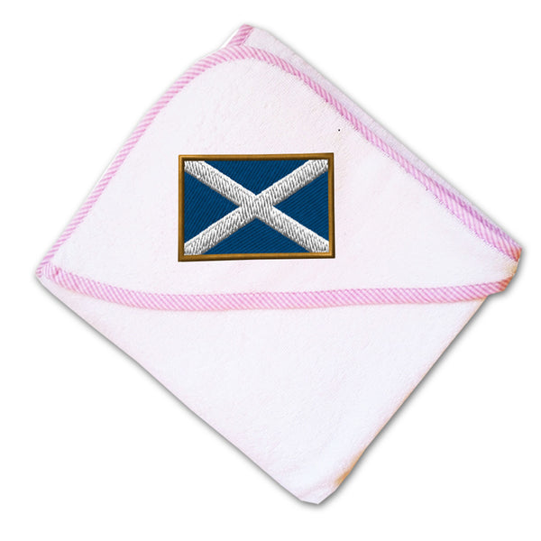 Baby Hooded Towel Scotland Embroidery Kids Bath Robe Cotton - Cute Rascals