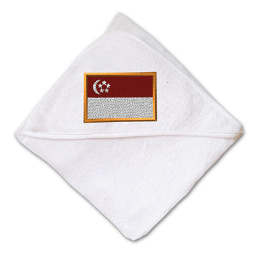 Baby Hooded Towel Singapore Embroidery Kids Bath Robe Cotton