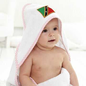 Baby Hooded Towel St Kitts Embroidery Kids Bath Robe Cotton