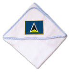 Baby Hooded Towel St Lucia Embroidery Kids Bath Robe Cotton - Cute Rascals