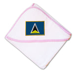 Baby Hooded Towel St Lucia Embroidery Kids Bath Robe Cotton - Cute Rascals