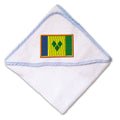 Baby Hooded Towel St Vincent Embroidery Kids Bath Robe Cotton