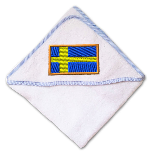 Baby Hooded Towel Sweden Embroidery Kids Bath Robe Cotton - Cute Rascals
