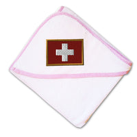 Baby Hooded Towel Swiss Embroidery Kids Bath Robe Cotton - Cute Rascals