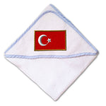 Baby Hooded Towel Turkey Embroidery Kids Bath Robe Cotton - Cute Rascals