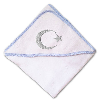 Baby Hooded Towel Turkey Ay Yildiz Embroidery Kids Bath Robe Cotton