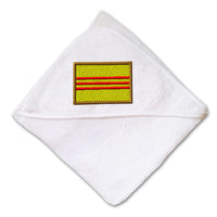 Baby Hooded Towel Vietnam Flag Embroidery Kids Bath Robe Cotton - Cute Rascals