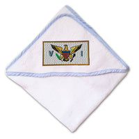 Baby Hooded Towel Virgin Island Embroidery Kids Bath Robe Cotton - Cute Rascals