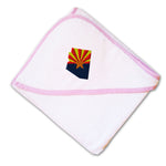 Baby Hooded Towel Arizona Flag State Embroidery Kids Bath Robe Cotton - Cute Rascals
