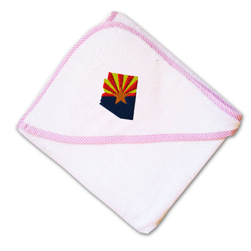 Baby Hooded Towel Arizona Flag State Embroidery Kids Bath Robe Cotton