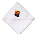 Baby Hooded Towel Arizona Flag State Embroidery Kids Bath Robe Cotton