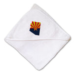 Baby Hooded Towel Arizona Flag State Embroidery Kids Bath Robe Cotton - Cute Rascals