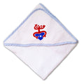 Baby Hooded Towel Puerto Rican Flag Coqui Taino Embroidery Kids Bath Robe Cotton