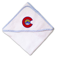 Baby Hooded Towel Colorado Flag Style 2 Embroidery Kids Bath Robe Cotton - Cute Rascals
