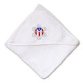 Baby Hooded Towel Puerto Rico Flag Sol Taino A Embroidery Kids Bath Robe Cotton