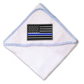Baby Hooded Towel American Flag Thin Blue Line Embroidery Kids Bath Robe Cotton