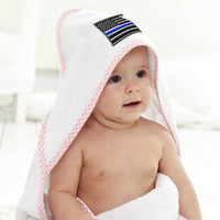 Baby Hooded Towel American Flag Thin Blue Line Embroidery Kids Bath Robe Cotton - Cute Rascals