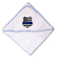 Baby Hooded Towel Us Flag Thin Blue Line Badge Embroidery Kids Bath Robe Cotton