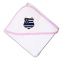 Baby Hooded Towel Us Flag Thin Blue Line Badge Embroidery Kids Bath Robe Cotton