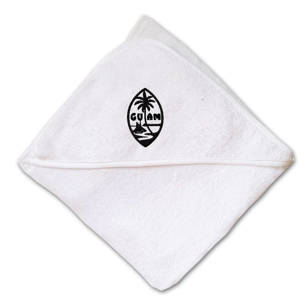 Baby Hooded Towel Seal of Guam Embroidery Kids Bath Robe Cotton - Cute Rascals
