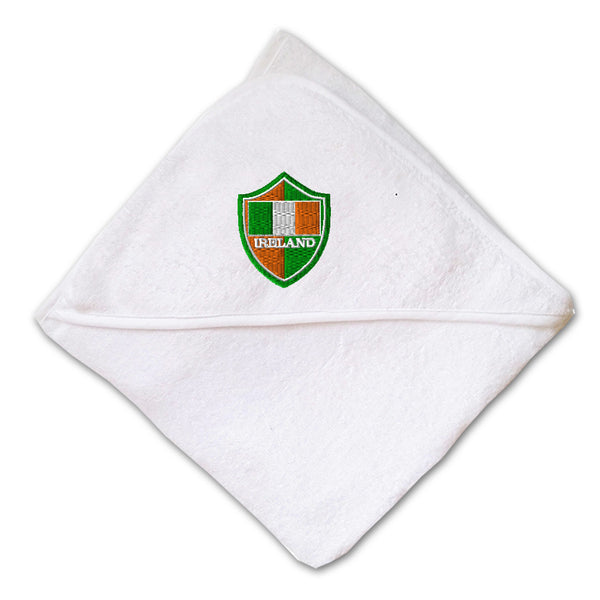 Baby Hooded Towel Ireland Flag Style 3 Embroidery Kids Bath Robe Cotton - Cute Rascals