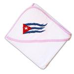 Baby Hooded Towel Cuba Cuban Flag Flame Embroidery Kids Bath Robe Cotton - Cute Rascals