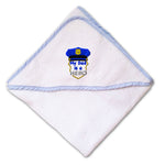 Baby Hooded Towel Dad Hero Policeman Police Embroidery Kids Bath Robe Cotton - Cute Rascals