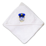 Baby Hooded Towel Dad Hero Policeman Police Embroidery Kids Bath Robe Cotton - Cute Rascals