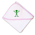 Baby Hooded Towel Alien Green Full Body Embroidery Kids Bath Robe Cotton