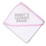 Baby Hooded Towel Daddy's Condom Broke Embroidery Kids Bath Robe Cotton - Cute Rascals