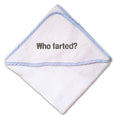 Baby Hooded Towel Who Farted Embroidery Kids Bath Robe Cotton