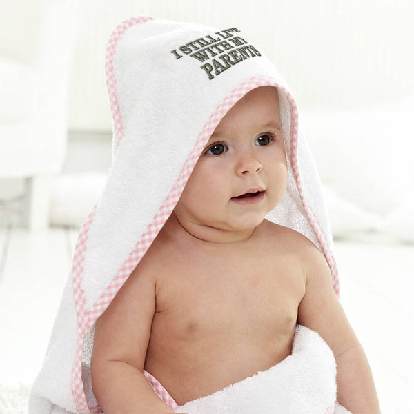 Baby Hooded Towel I Still Live with My Parents Embroidery Kids Bath Robe Cotton - Cute Rascals